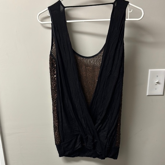 Daytrip Black Sequin Tank Top Sleeveless - Picture 7 of 7
